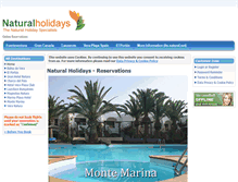 Tablet Screenshot of naturalholidays.net